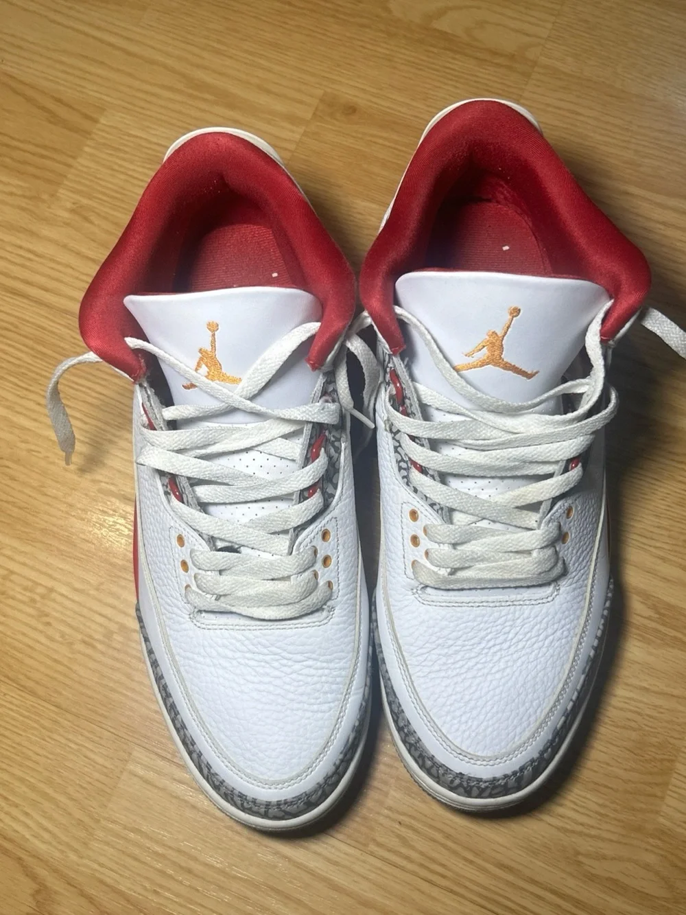 Air Jordan 3 Retro Cardinal Red Men's Size 12 Pre Owned